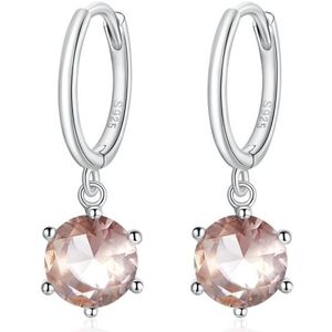 S925 Sterling Silver Water Drop Zircon Women Earrings(Rose Gold)