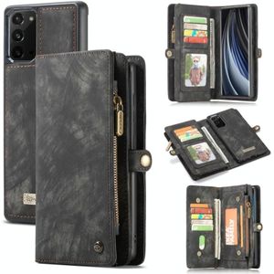 For Samsung Galaxy Note20 CaseMe-008 Detachable Multifunctional Horizontal Flip Leather Case with Card Slot & Holder & Zipper Wallet & Photo Frame(Black)
