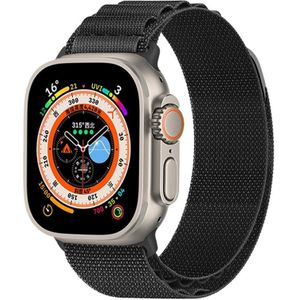 Horlogeband met nylon lus voor Apple Watch Ultra 49 mm / serie 8 & 7 45 mm / SE 2 & 6 & SE & 5 & 4 44 mm / 3 & 2 & 1 42 mm