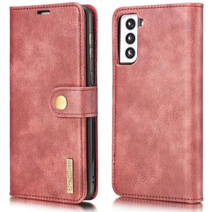 For Samsung Galaxy S21+ 5G DG.MING Crazy Horse Texture Flip Detachable Magnetic Leather Case with Holder & Card Slots & Wallet(Red)