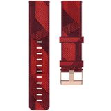 22mm Stripe Weave Nylon Wrist Strap Watch Band for Fossil Hybrid Smartwatch HR  Male Gen 4 Explorist HR & Sport (Red)