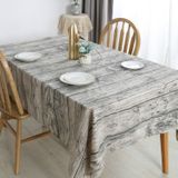 Vintage Popular Table Cloth Linen Rectangular Tablecloth Wooden Grain Dustproof Restaurant Table Cover  Size:140x140cm(Gray)