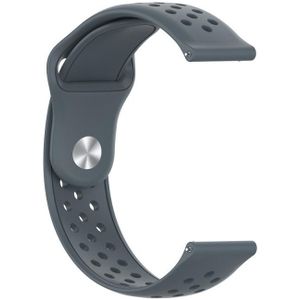 For Samsung Galaxy S3 / Galaxy Watch 46mm Vent Hole Silicone Watch Strap(Gray)