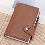 X-51 Automatically Pop-up Card Type Anti-magnetic RFID Anti-theft PU Leather Wallet with Card Slots(Apricot)