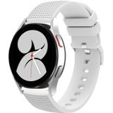 Voor Samsung Galaxy Watch5 40 mm / 44 mm / Watch5 Pro 20 mm pokdalige zilveren gesp siliconen horlogeband