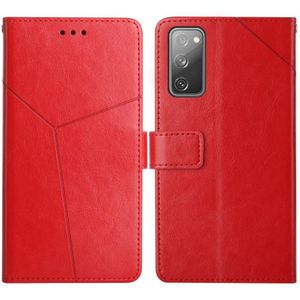 Voor Samsung Galaxy S20 Fe Y Stiksels Horizontale Flip Leren Case met Houder & Card Slots & Portemonnee & Photo Frame