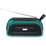 Nieuwe Rixing NR-906FM TWS Waterdichte Bluetooth Speaker Support Handsfree Bellen / FM met handvat en antenne (Emerald Green)