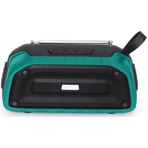 Nieuwe Rixing NR-906FM TWS Waterdichte Bluetooth Speaker Support Handsfree Bellen / FM met handvat en antenne (Emerald Green)