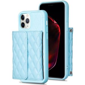 Voor iPhone 11 Pro Max horizontale portemonnee Rhombic lederen telefoonhoes