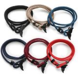 5 stuks walvisstaart gevlochten hand touw dubbele live gesp verstelbare armband