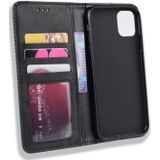 Magnetic Buckle Retro Crazy Horse Texture Horizontal Flip Leather Case for Apple iPhone 11 6.1 inch  with Holder & Card Slots & Photo Frame(Black)