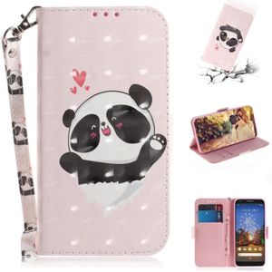 3D Painting Love Bear Pattern Coloured Drawing Horizontal Flip Leather Case for Google Pixel 3a  with Holder & Card Slots & Wallet