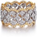 Plated Color Micro Set Ring Luxury Diamond Gold Wedding ring Size:8