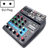 Teyun A4 4-weg kleine microfoon digitale mixer live opname-effector (EU-plug)