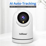 SriHome SH042 2.0MP 1080P HD AI WiFi Pan-tilt bewakingscamera (US-stekker)