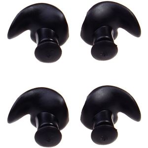 2 Pair Soft Ear Plugs Environmental Silicone Waterproof Dust-Proof Earplugs Diving Water Sports Swimming Accessories (Black)