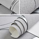 Simple 3D Water Ripple Non-woven Wallpaper Home Decoration Wall Sticker(Light Grey)
