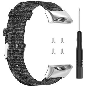 For Garmin Forerunner 45 / 45S / Swim 2 Universal Nylon Canvas Replacement Wrist Strap Watchband(Grey)