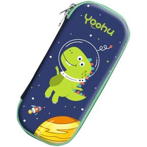 S-888 Basisschool Cartoon EVA-etui Anti-val briefpapierdoos  stijl: (grafische groene dinosaurus)