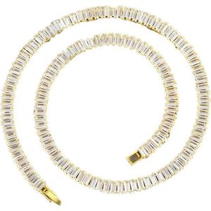 NL102 Encrusted zirkoniumcubaanse armband  maat: 45cm