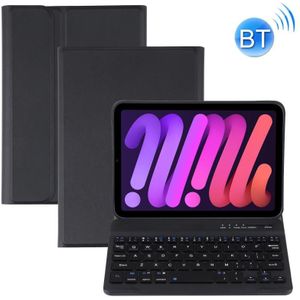 A06 Afneembare lambextuur ultradunne TPU Bluetooth-toetsenbord lederen tas met standaard voor ipad mini 6