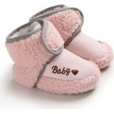 Pasgeboren baby 0-1 jaar oud in herfst en winter houden warme zachte bottom peuter schoenen  grootte: innerlijke lengte 11cm (roze)