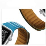 Siliconen magnetische riem horlogeband voor Apple Watch Series 7 45 mm / 6 & SE & 5 & 4 44mm / 3 & 2 & 1 42mm (Pine Needle Green)