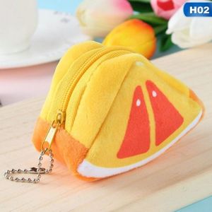 Cute Fruit Wallet Gift Plush Coin Purse Female Bag(orange)