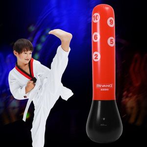 PVC Children Vertical Inflatable Punching Bag Boxing Column Tumbler Punching Bag  Height: 1.55m