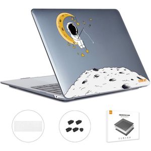 Voor MacBook Pro 13.3 A1708 ENKAY Hat-Prince 3 in 1 Spaceman Pattern Laotop Beschermende Crystal Case met TPU Keyboard Film/Anti-stof Pluggen  Versie: EU (Spaceman No.3)