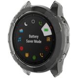 For Garmin Fenix 6X / 6X Pro Smart Watch Half Coverage TPU Protective Case(Transparent Black)