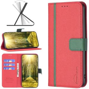 Voor Xiaomi Redmi Note 10s BF13 Kleur Bijpassende Kruistextuur Lederen telefoonhoesje