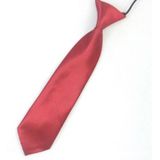 10 PCS Solid Color Casual Rubber Band Lazy Tie for Children(Wine red)