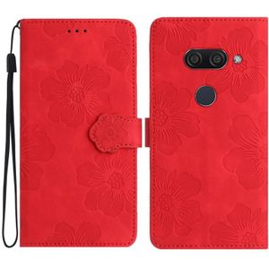 Voor LG K50 Flower Embossing Pattern lederen telefoonhoes