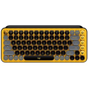 Logitech POP KEYS Round Button Bluetooth Mechanical Keyboard (Yellow)