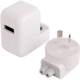2.1A USB Power Adapter (AU) Travel Charger for iPad Air 2 / iPad Air / iPad 4 / iPad 3 / iPad 2 / iPad  iPad mini 1 / 2 / 3  iPhone 6 & 6 Plus  iPhone 5 & 5C & 5S  iPhone 4 & 4S(White)