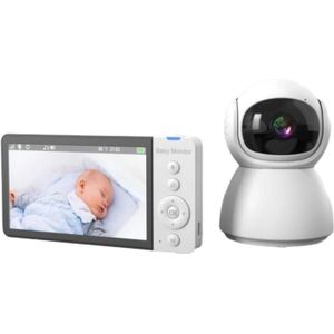 ABM700 5 inch draadloze video-nachtzicht babyfoon beveiligingscamera (EU-stekker)