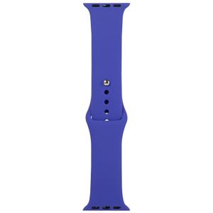 For Apple Watch Series 6 & SE & 5 & 4 40mm / 3 & 2 & 1 38mm Silicone Watch Replacement Strap  Long Section (Men)(Deep Sapphire)