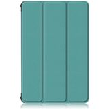 For Huawei Enjoy Tablet 2 10.1 inch / Honor Pad 6 10.1 inch Solid Color Horizontal Flip Leather Case with Three-folding Holder & Sleep / Wake-up Function(Green)