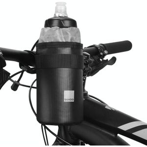 SAHOO 0.5L Bicycle Thermal Insulation Polyester Water Bottle Chartered Front Bag(Black )