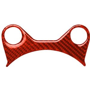 Car Carbon Fiber Manual Gear Panel Decorative Sticker for Nissan 370Z / Z34 2009-  Left and Right Drive Universal (Red)