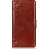 For Samsung Galaxy A82 5G / Quantum 2 Copper Buckle Nappa Texture Horizontal Flip Leather Case with Holder & Card Slots & Wallet(Brown)