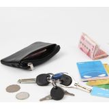 Genuine Leather Women Small Wallet Change Purses Zipper Card Holder Wallets(Light Green)