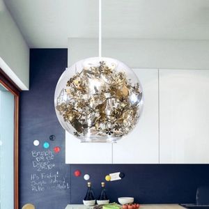 HANGLAMP YWXLight moderne glas kunst Creative hanger licht met E27 lamp Perfect voor keuken eetkamer slaapkamer (kleur: goud grootte: + Warm wit)