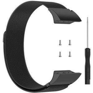 For Garmin Forerunner 35 / 30 Milanese Replacement Wrist Strap Watchband(Black)