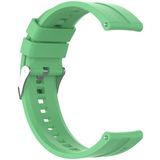 Voor Huawei Horloge GT 3 46mm / GT 22mm Runner Silicone Silver Gesp Watchband (Mint Green)