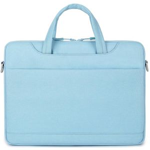 For 15-15.6 inch Laptop Multi-function Laptop Single Shoulder Bag Handbag(Light Blue)