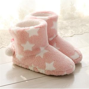 Winter Dikke Bottom Home Boots Katoenen Slippers voor dames  maat: 38-39 (Dream Pink)