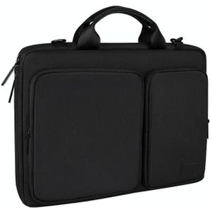 ST11 Polyester Thickened Laptop Bag with Detachable Shoulder Strap  Size:14.1-15.4 inch(Black)