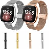 Voor Fitbit Versa 4 / Sense 2 Universele metalen roestvrijstalen gesp horlogeband (rosgoud)